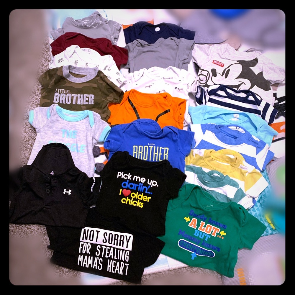 Carters baby boy onesie bundle size 6-9m